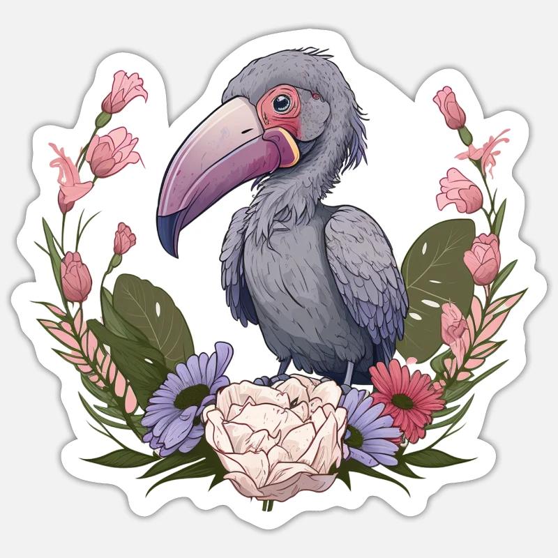 Shoebill - Sticker size S (10 x 10 cm) - white matte