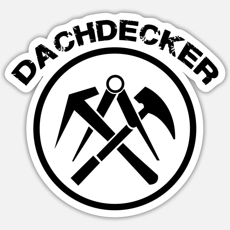 Dachdecker symbol Sticker Größe S (10 x 10 cm)