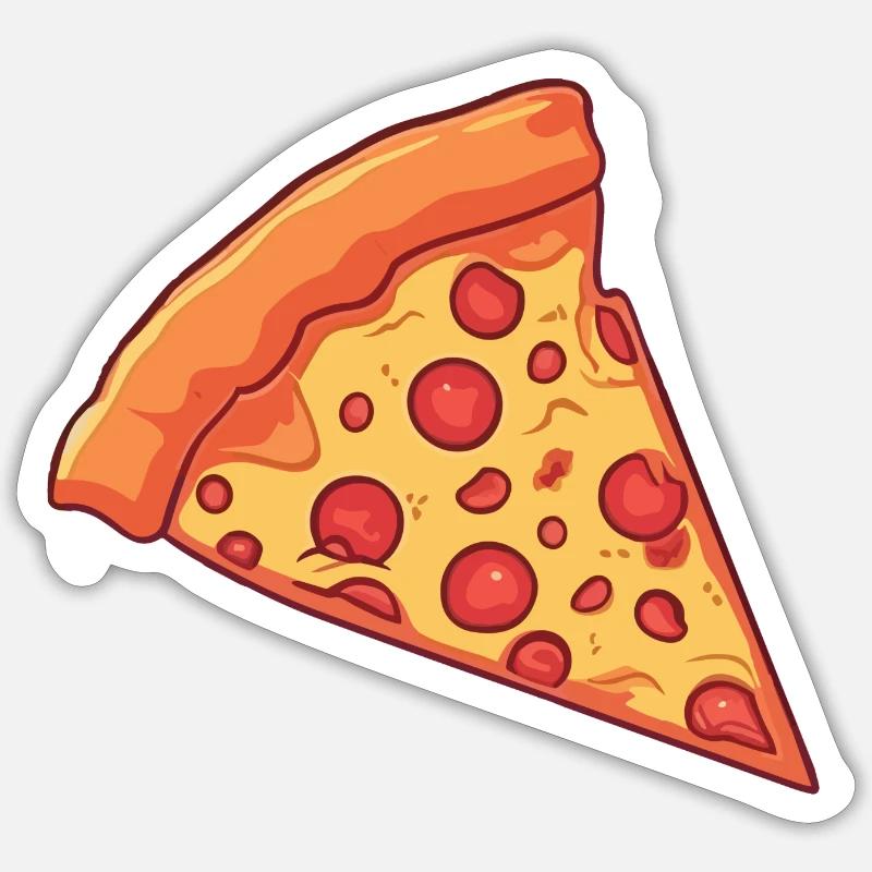 Pizza - Sticker size S (10 x 10 cm) - white matte