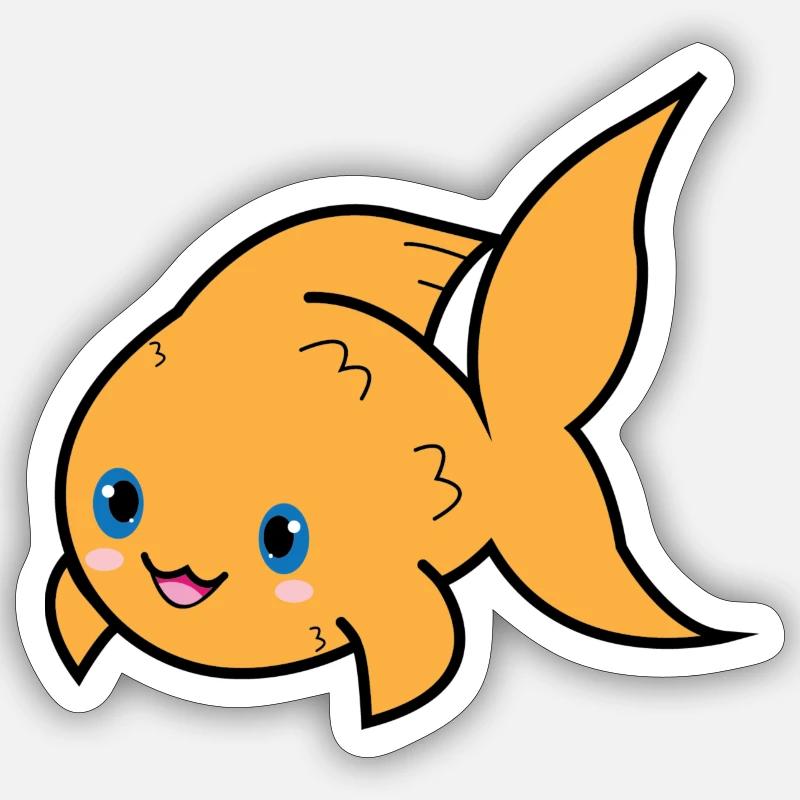 Emyl der Goldfisch Sticker Größe S (10 x 10 cm)