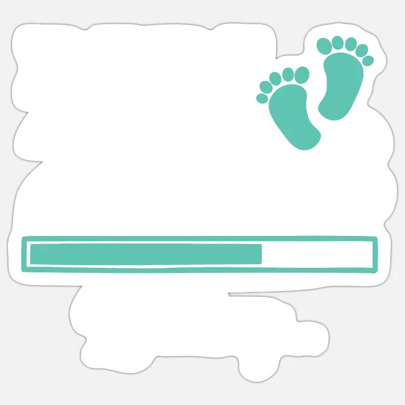 Papa 2023 wird geladen Sticker Größe S (10 x 10 cm)