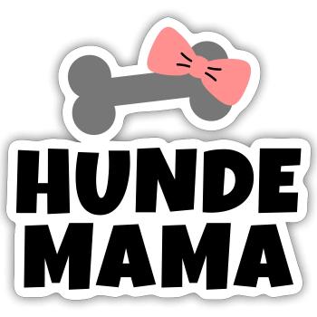 Hunde Mama - Sticker Größe S (10 x 10 cm) - Mattweiß - Vorne
