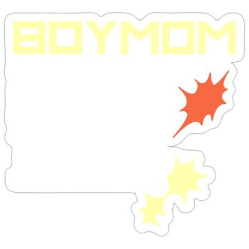 Garçon Maman Maman Maman des fils Mère des garçons Cadeau - Sticker taille S (10 x 10 cm) - blanc mat - Devant