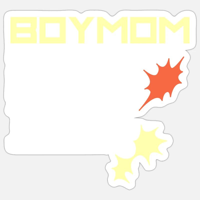 Boy Mom Mama von Söhnen Mutter von Jungs Geschenk Sticker Größe S (10 x 10 cm)