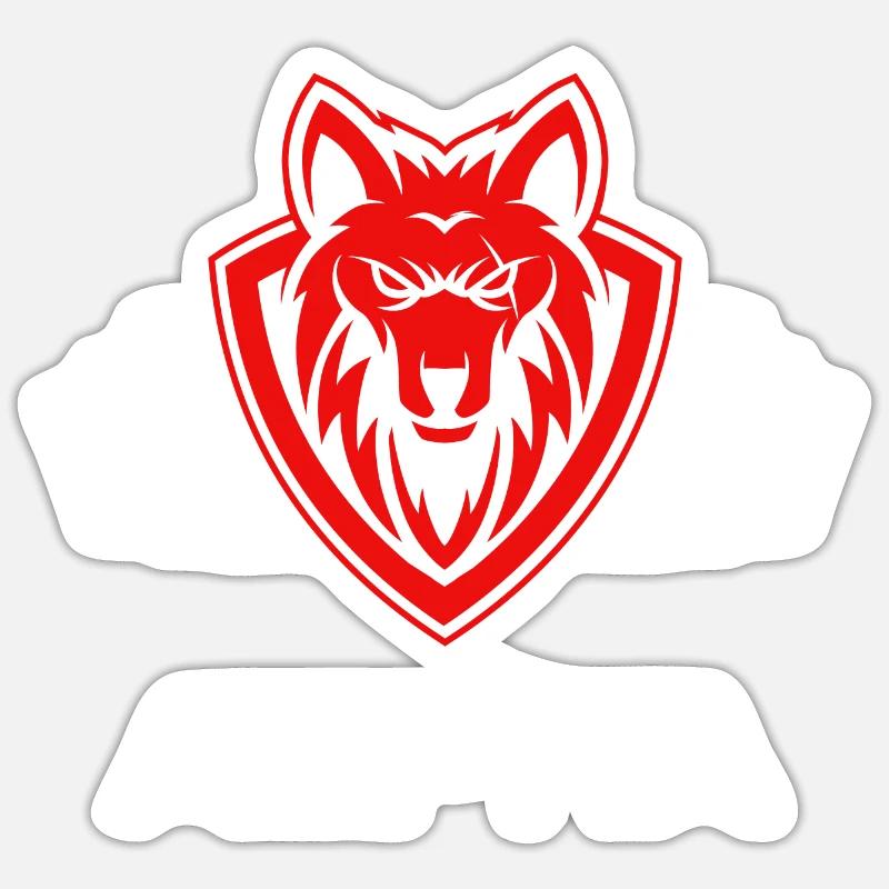 Poids rouges Alpha Sticker taille S (10 x 10 cm)