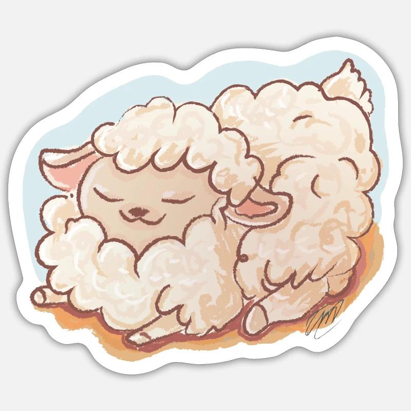 Komme was Wolle. - Sticker Größe S (10 x 10 cm) - Mattweiß