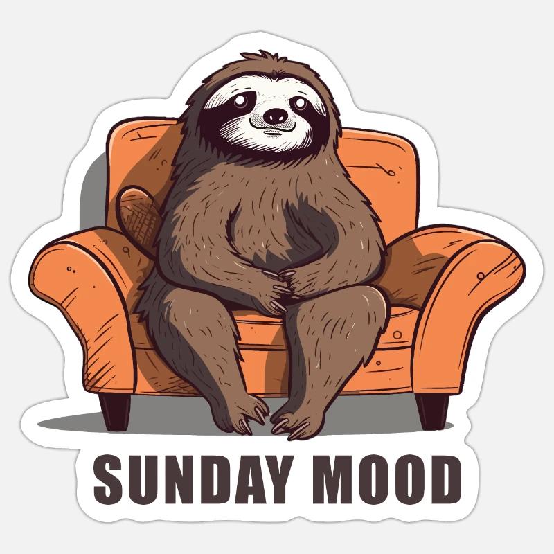 Ambiance du dimanche Sticker taille S (10 x 10 cm)