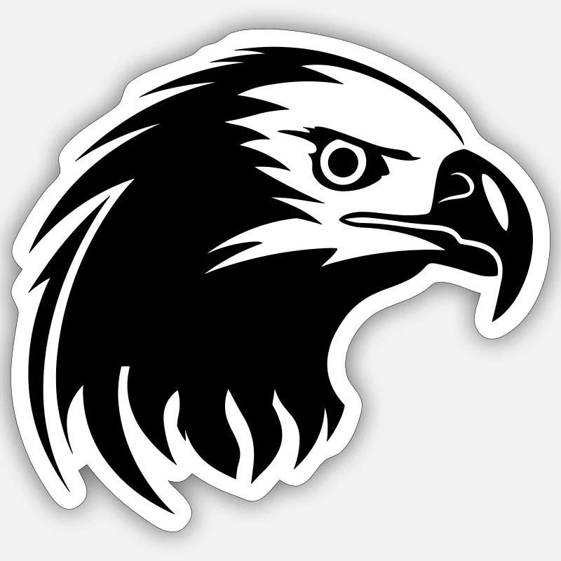 Adler - Sticker Größe S (10 x 10 cm) - Mattweiß