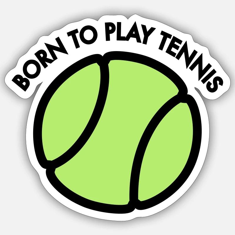 Tennis - Sticker size S (10 x 10 cm) - white matte