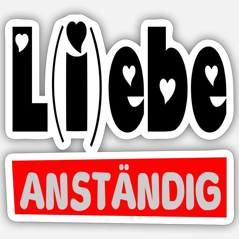 lebe anständig II - Sticker Größe S (10 x 10 cm) - Mattweiß