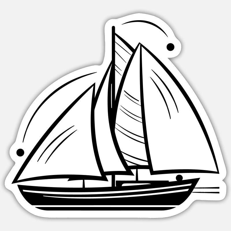 Sailboat Sticker size S (10 x 10 cm)