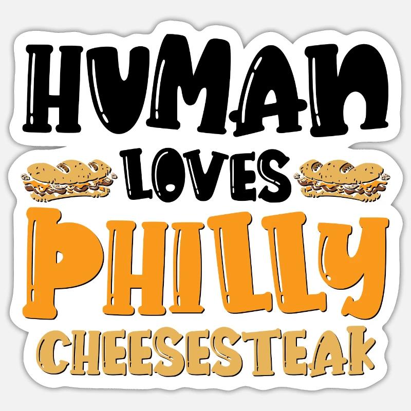 Philly Breakfast Sandwich - Sticker Größe S (10 x 10 cm) - Mattweiß