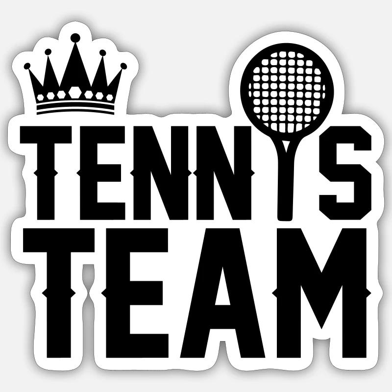 Équipe de tennis - Sticker taille S (10 x 10 cm) - blanc mat