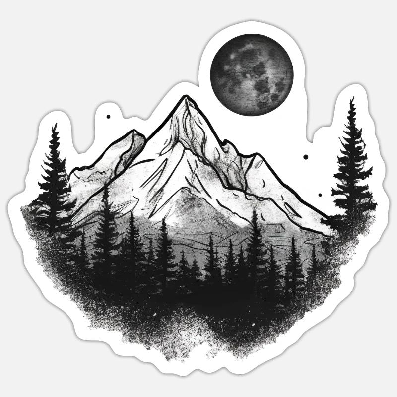 Mountain Sticker Größe S (10 x 10 cm)