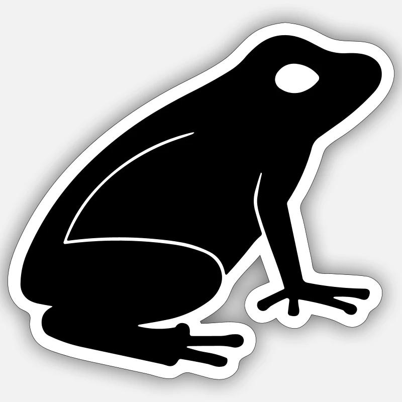 Frosch - Sticker Größe S (10 x 10 cm) - Mattweiß