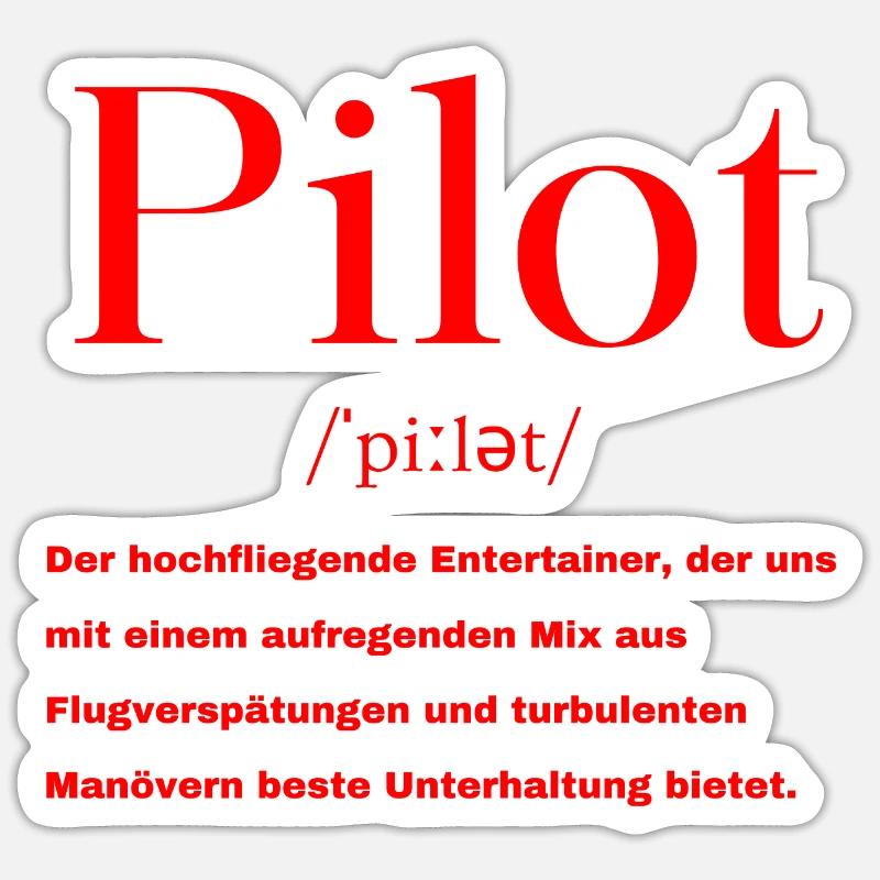 Pilot Definition - Sticker Größe S (10 x 10 cm) - Mattweiß