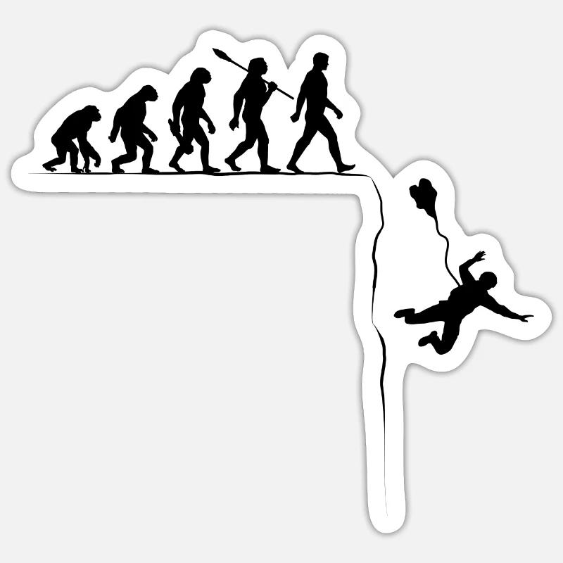 Evolution Base Jump Basejumper Sports extrêmes - Sticker taille S (10 x 10 cm) - blanc mat