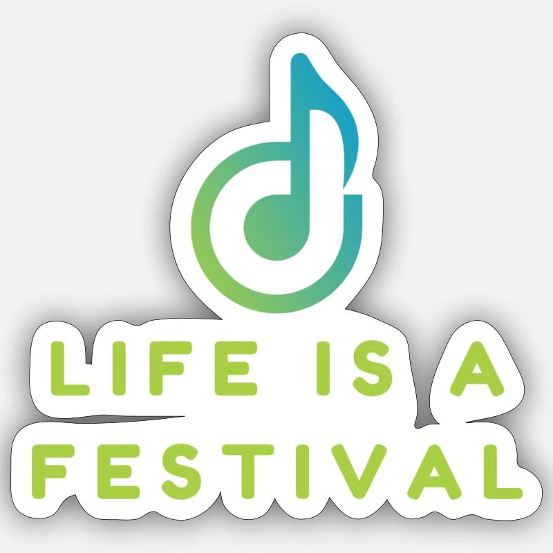 Das Leben ist ein Fest Sticker Größe S (10 x 10 cm)