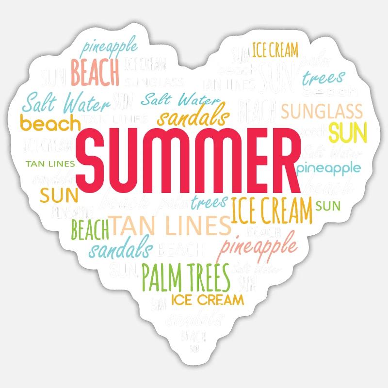 summer - Sticker Größe S (10 x 10 cm) - Mattweiß