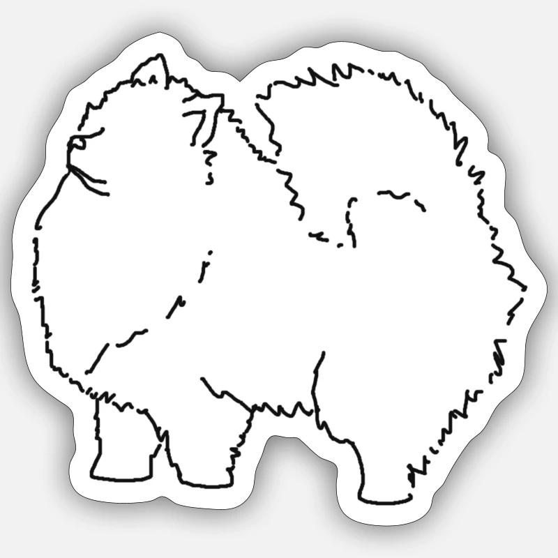 Pom Pom - Sticker taille S (10 x 10 cm) - blanc mat