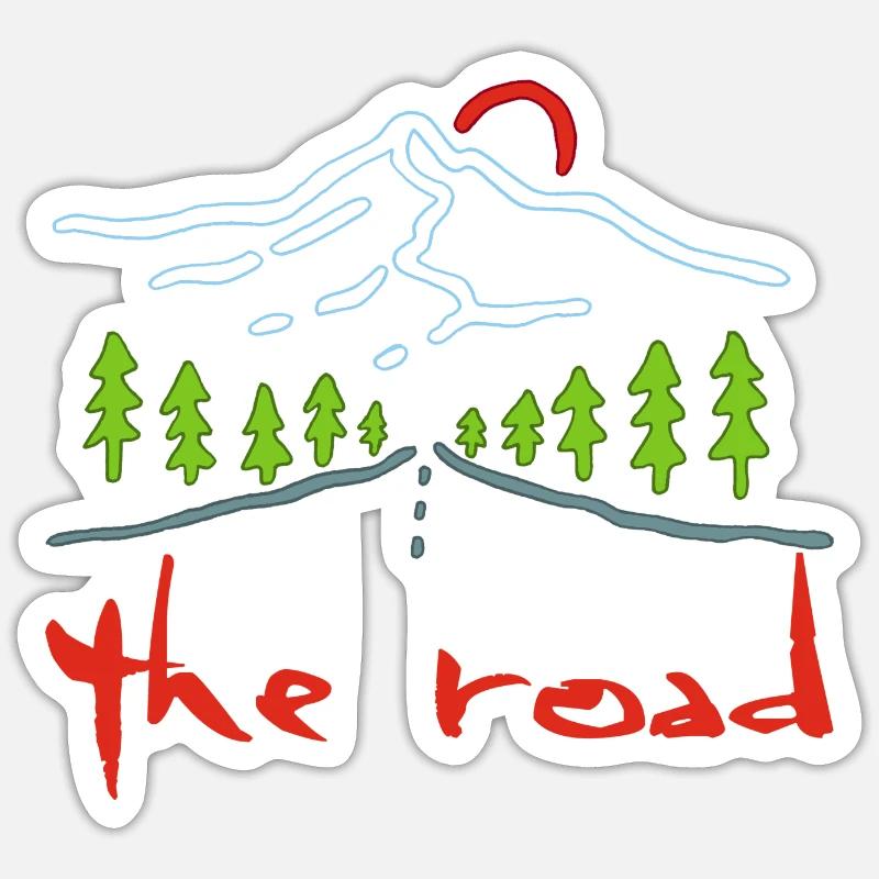 Die Straße - Sticker Größe S (10 x 10 cm) - Mattweiß