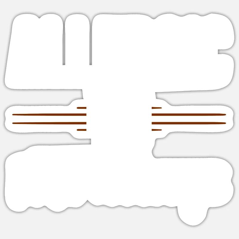 Allergique aux matins 2 - Sticker taille S (10 x 10 cm) - blanc mat