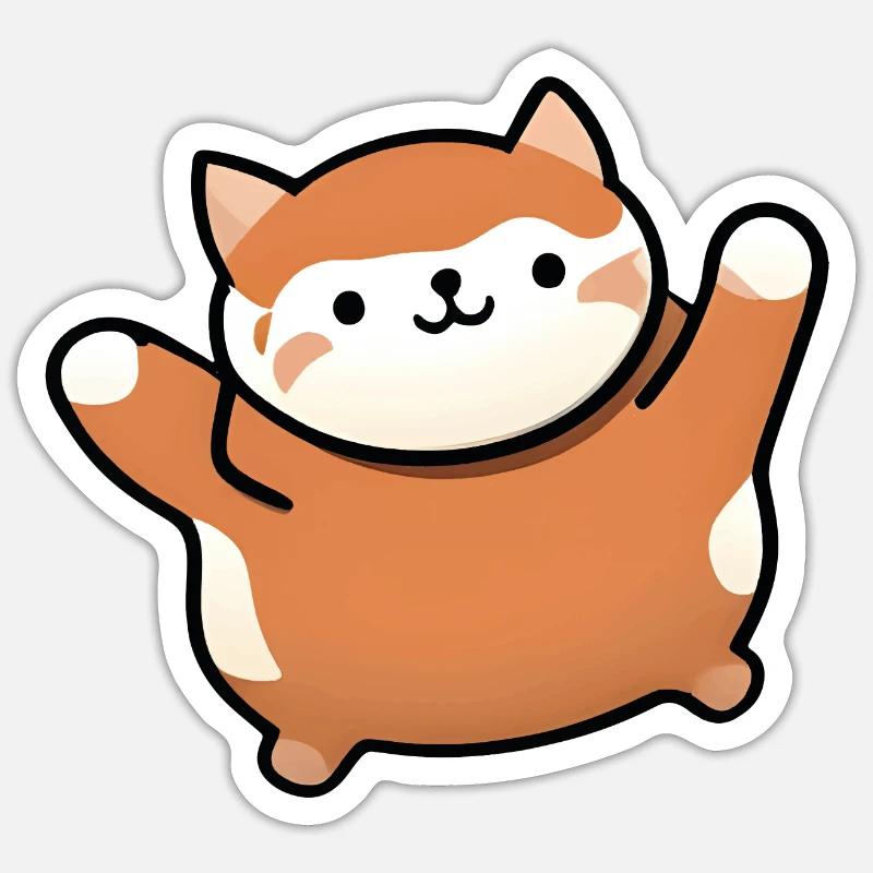 Juste mignon chaton - Sticker taille S (10 x 10 cm) - blanc mat