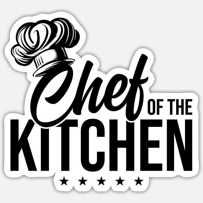 Chef Kochmütze Küchenchef Sticker Größe S (10 x 10 cm)