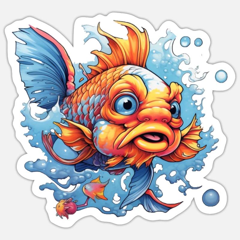 Goldfish Sticker size S (10 x 10 cm)