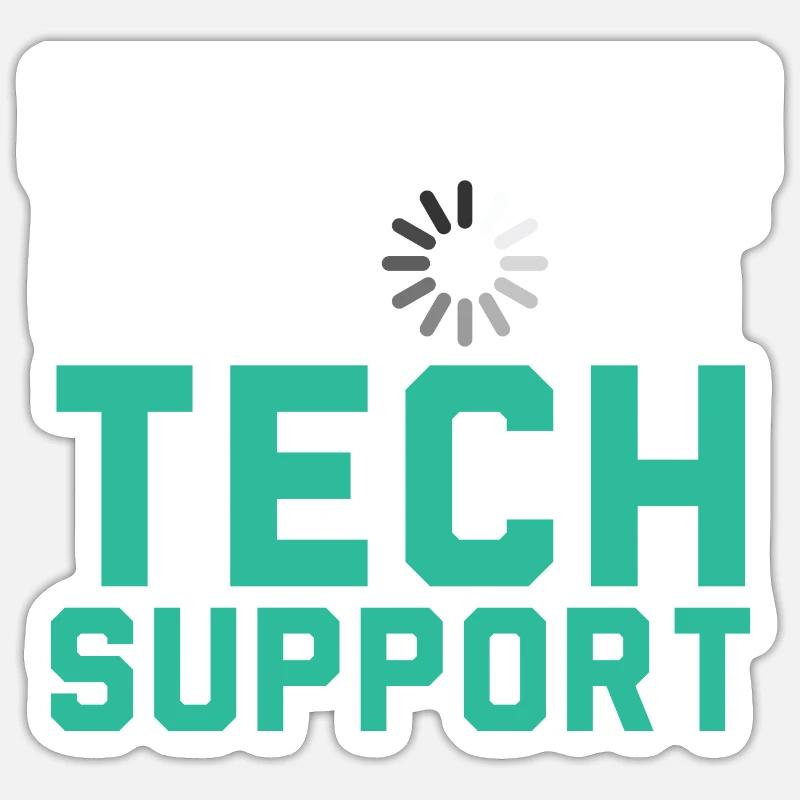 If All Else Fails Reboot Tech Support - Sticker size S (10 x 10 cm) - white matte