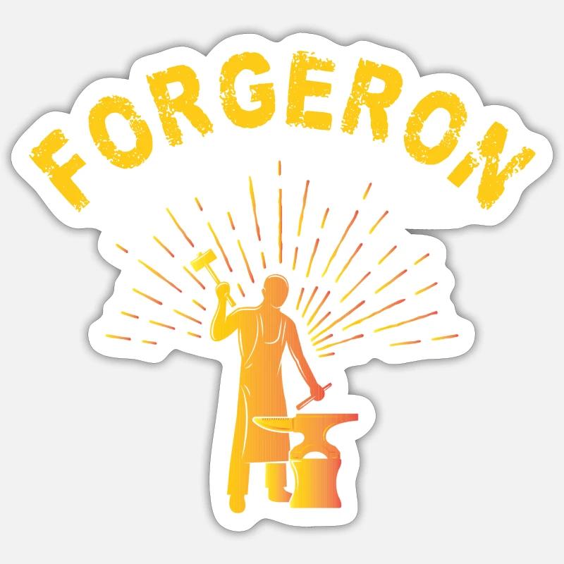 FORGERON - Sticker taille S (10 x 10 cm) - blanc mat