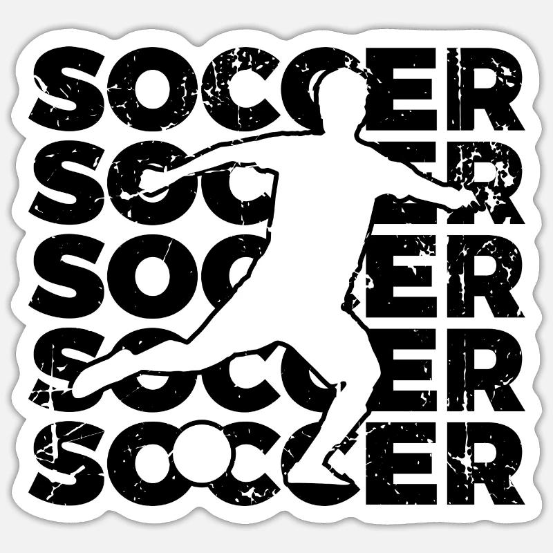 Soccer - Sticker size S (10 x 10 cm) - white matte
