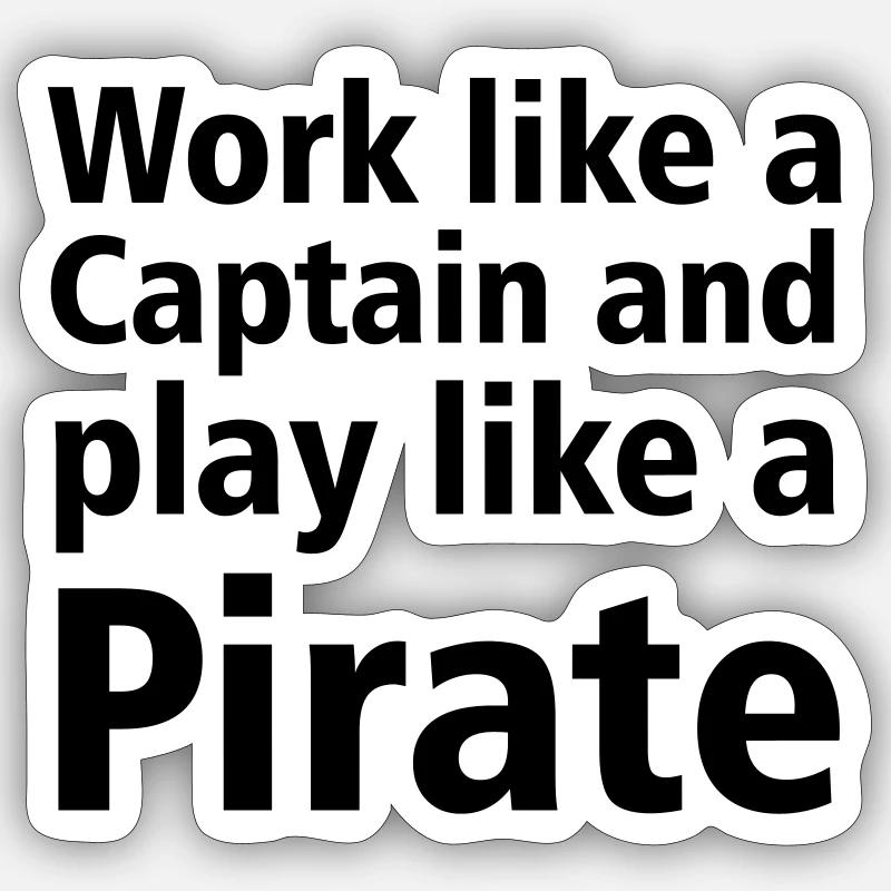 Capitaine Pirate Sticker taille S (10 x 10 cm)