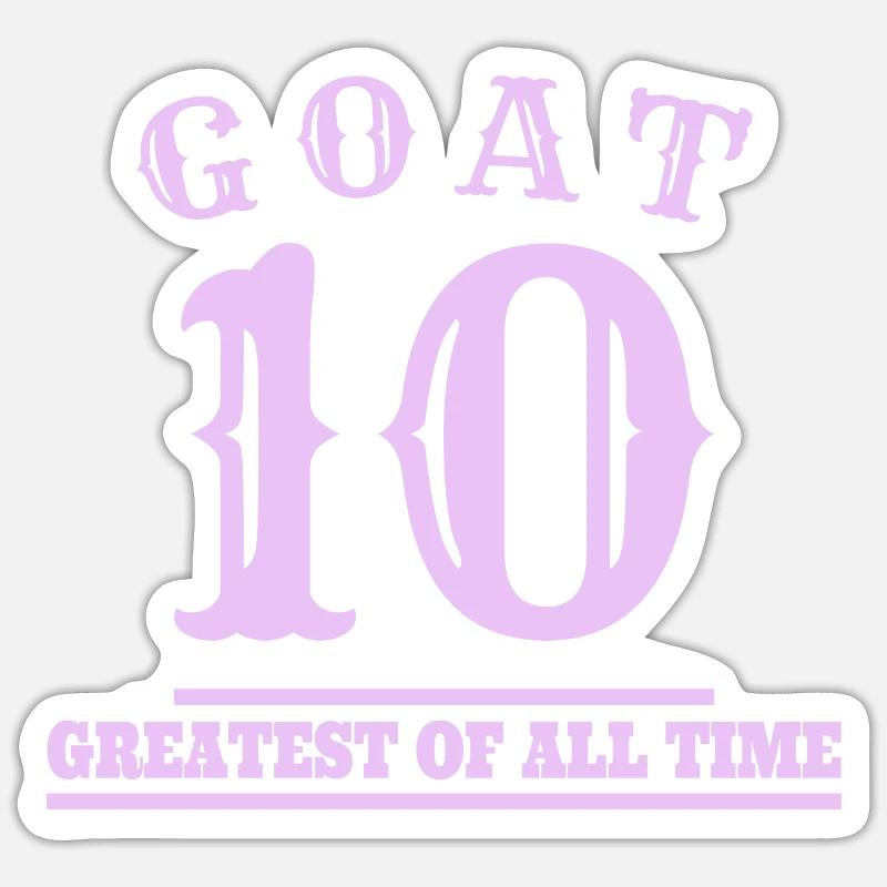 10 ZIEGEN - Sticker Größe S (10 x 10 cm) - Mattweiß