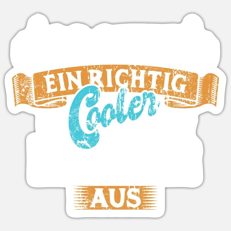 So sieht ein richtig cooler Rentner aus - Sticker Größe S (10 x 10 cm) - Mattweiß
