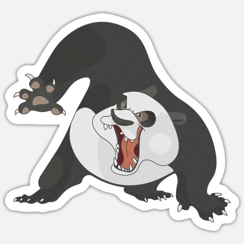 Panda - Sticker taille S (10 x 10 cm) - blanc mat