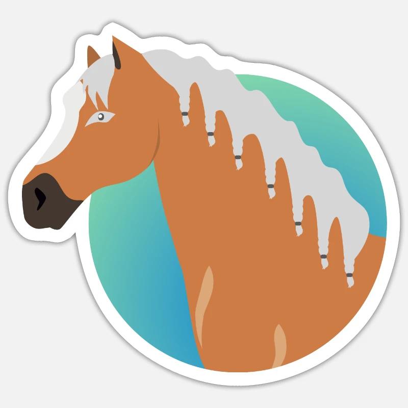 Pferde - Sticker Größe S (10 x 10 cm) - Mattweiß