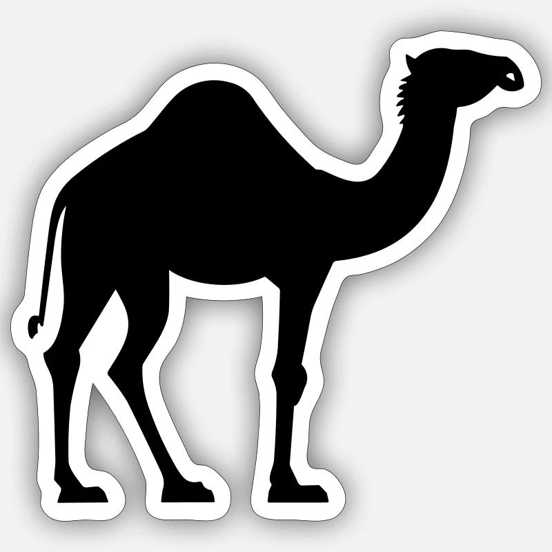 Camel - Sticker size S (10 x 10 cm) - white matte
