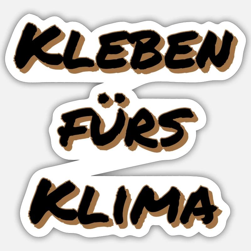 Kleben fürs Klima - Sticker Größe S (10 x 10 cm) - Mattweiß