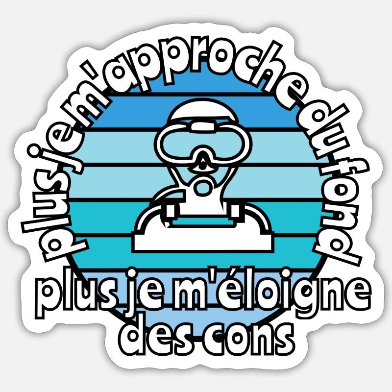 Dive - Sticker size S (10 x 10 cm) - white matte