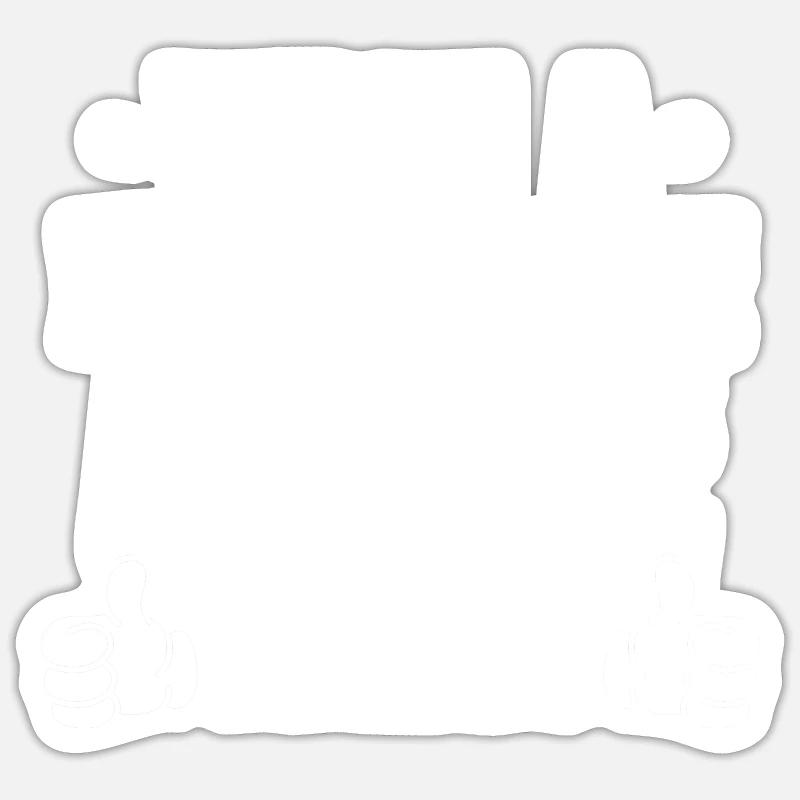 What A Difference A Dave Makes - Sticker size S (10 x 10 cm) - white matte