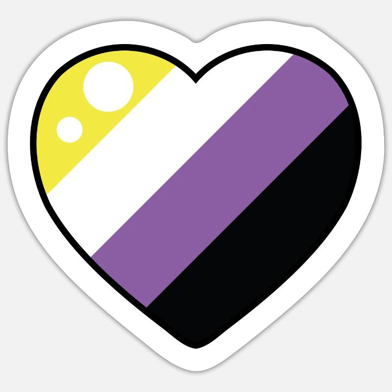 Heart (Non-Binary) Sticker size S (10 x 10 cm)