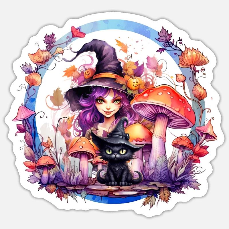 Sorcière Sticker taille S (10 x 10 cm)