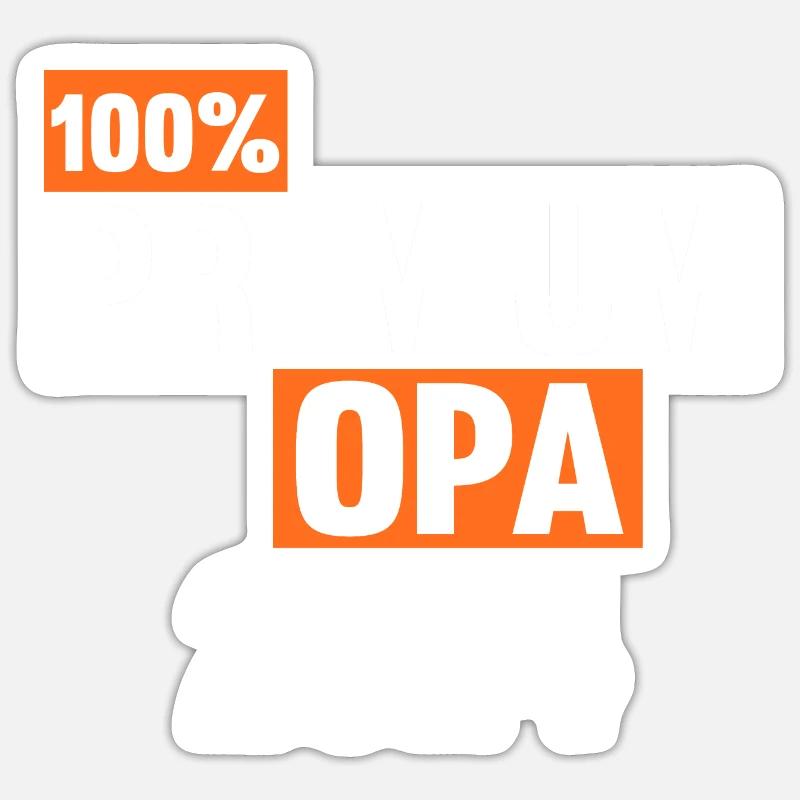 Werdender Opa 2031 - Sticker Größe S (10 x 10 cm) - Mattweiß