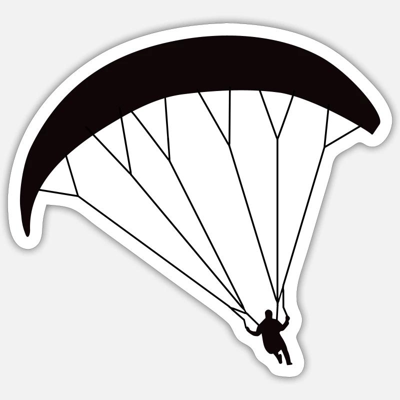 Parapente Siluette Sticker taille S (10 x 10 cm)