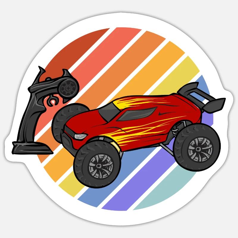 Voiture télécommandée RC Car - Sticker taille S (10 x 10 cm) - blanc mat