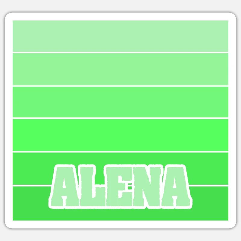 Fille Alena - Sticker taille S (10 x 10 cm) - blanc mat