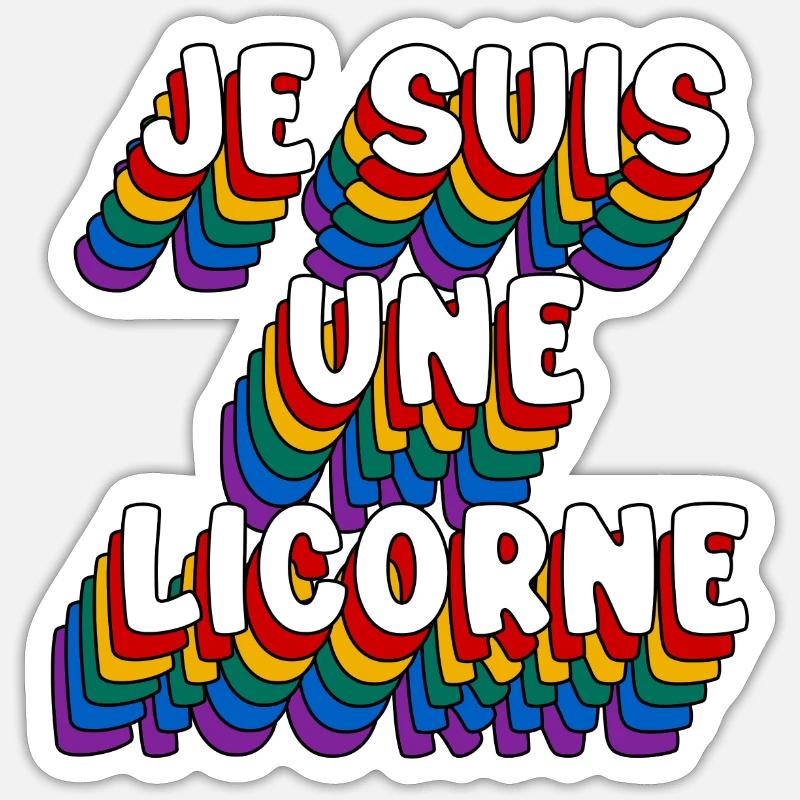 ICH BIN EIN EINHORN - Sticker Größe S (10 x 10 cm) - Mattweiß