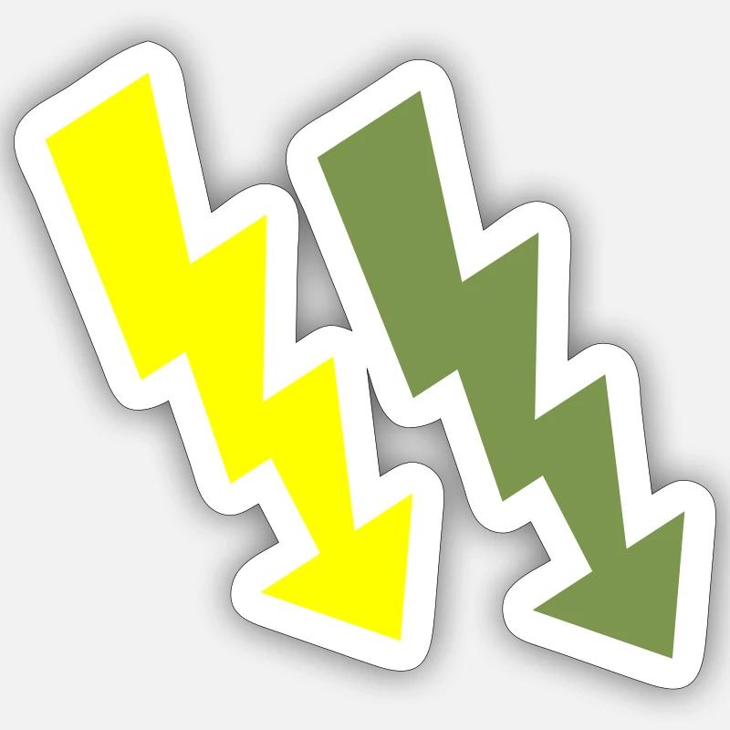 Flashes 2 - Sticker size S (10 x 10 cm) - white matte