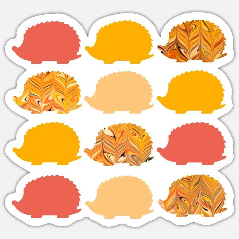 12 igel e 266 Sticker Größe S (10 x 10 cm)